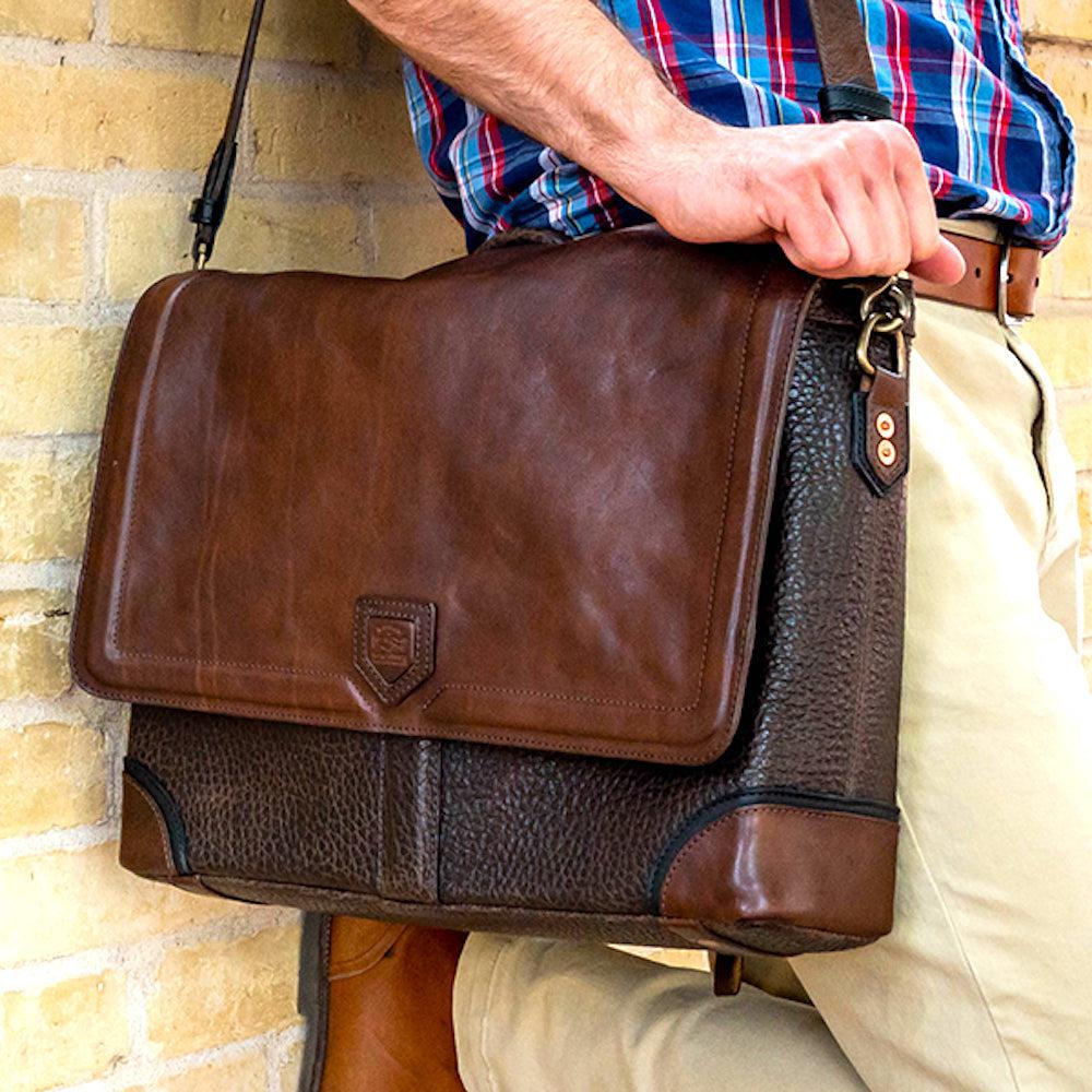 Theodore Leather Messenger Bag Mission Mercantile Leather Goods