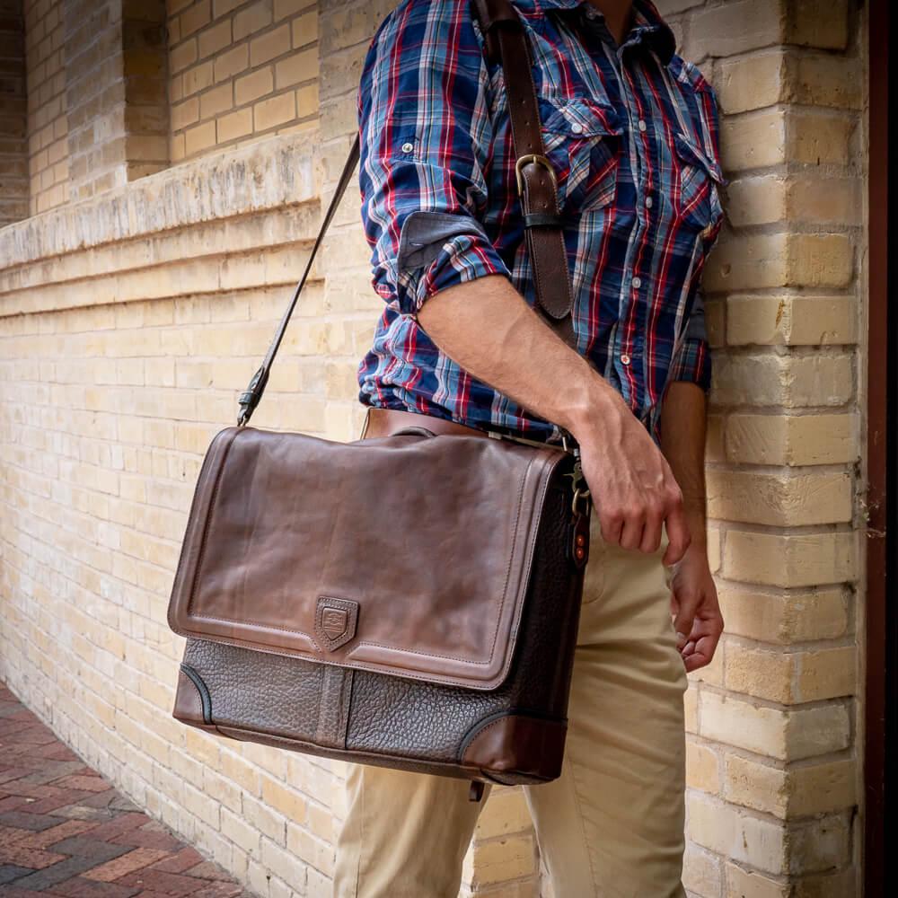 Theodore Leather Messenger Bag Mission Mercantile Leather Goods