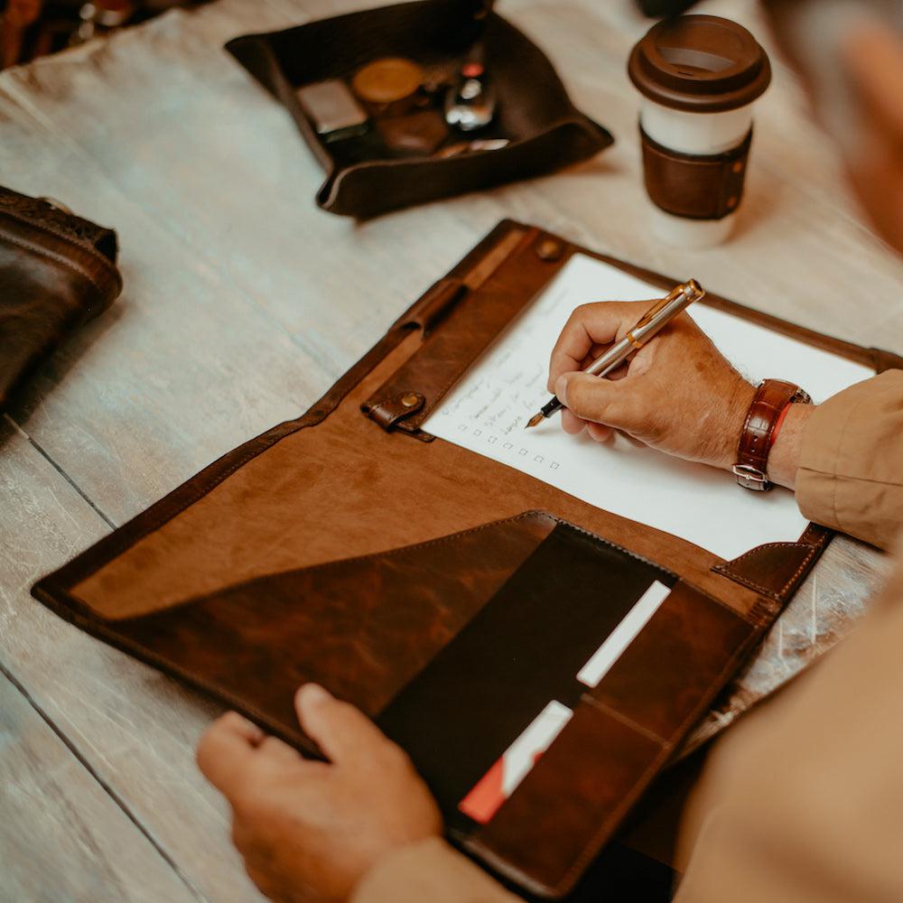 Theodore Leather Padfolio Mission Mercantile Leather Goods