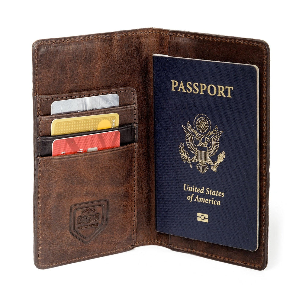 Theodore Leather Passport Wallet Mission Mercantile Leather Goods