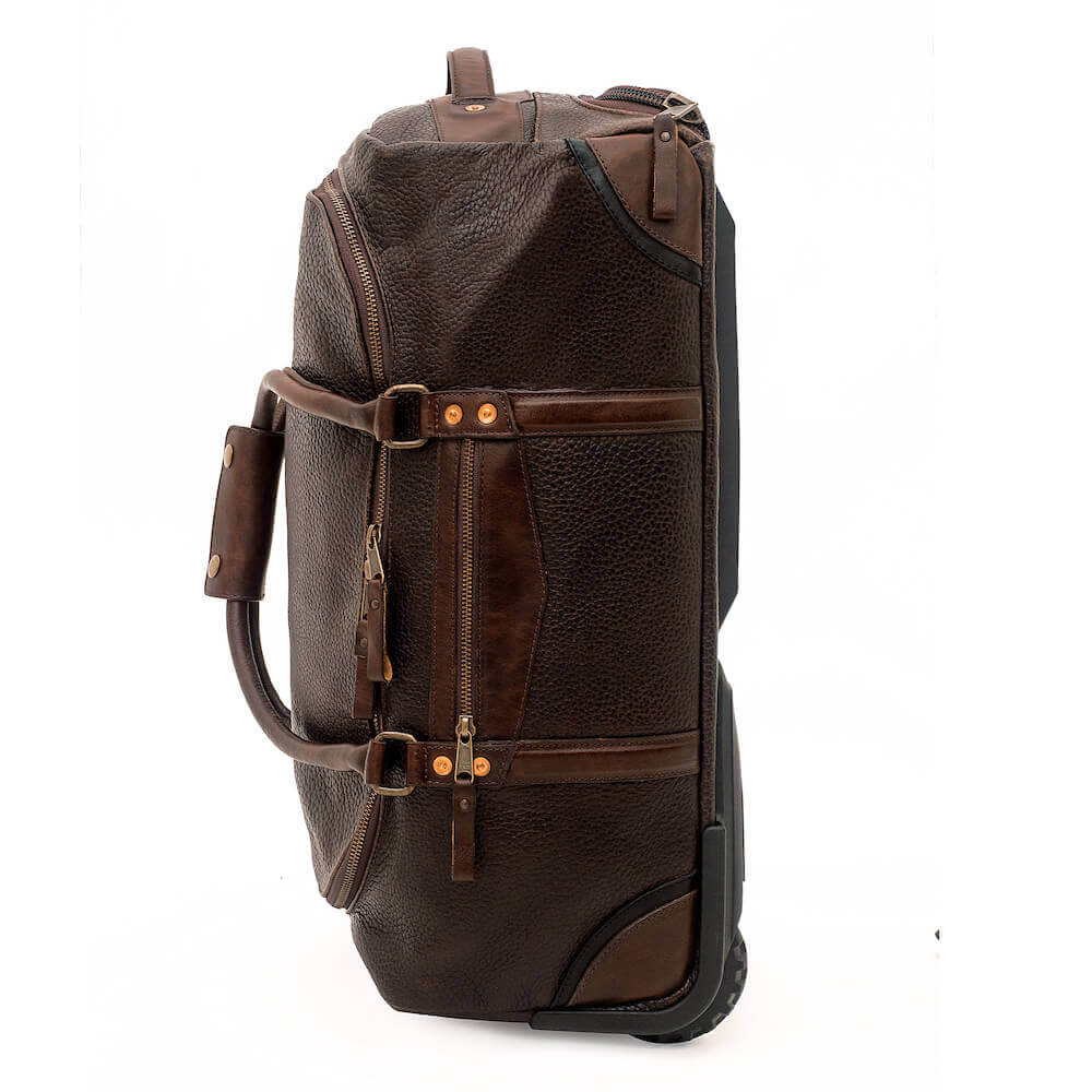 Theodore Leather Wheeled Carry-On Duffle Bag Mission Mercantile Leather Goods