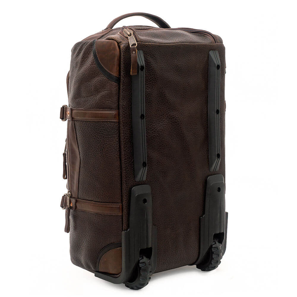 Theodore Leather Wheeled Carry-On Duffle Bag Mission Mercantile Leather Goods