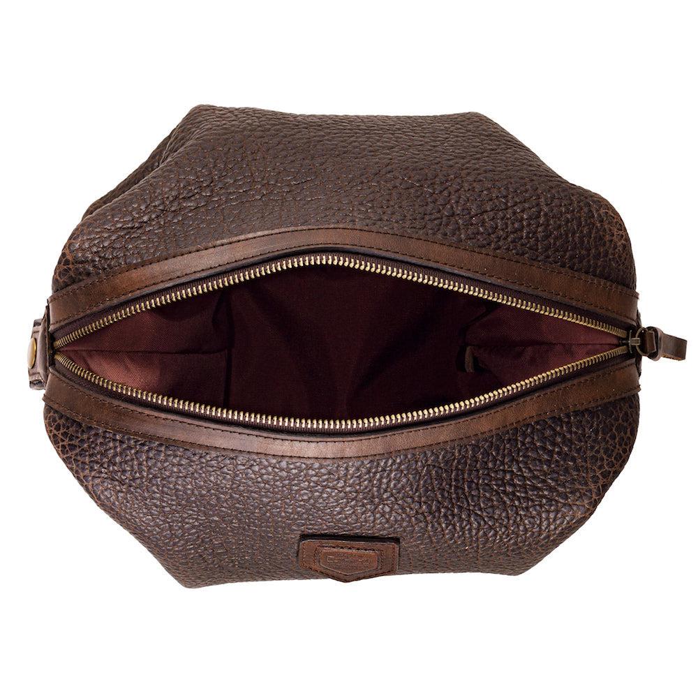 Theodore Leather Toiletry Wash Bag Mission Mercantile Leather Goods