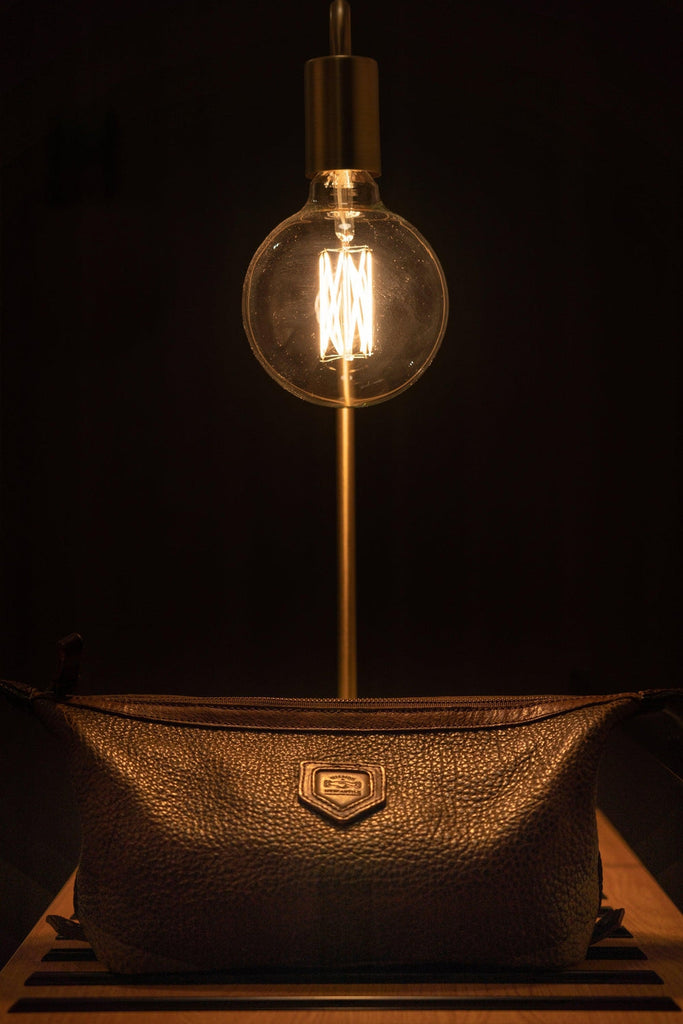 Theodore Leather Toiletry Wash Bag Mission Mercantile Leather Goods