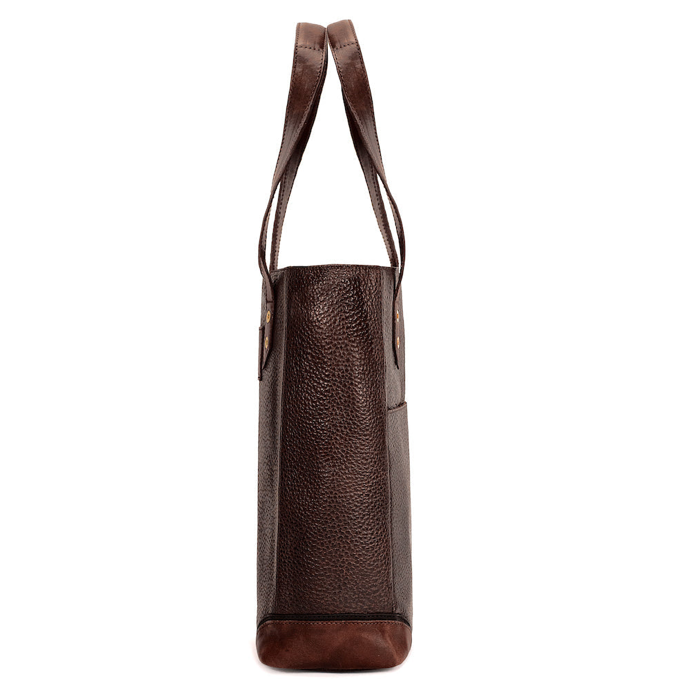 Theodore Leather Two Bottle Wine Tote Carrier Mission Mercantile Leather Goods
