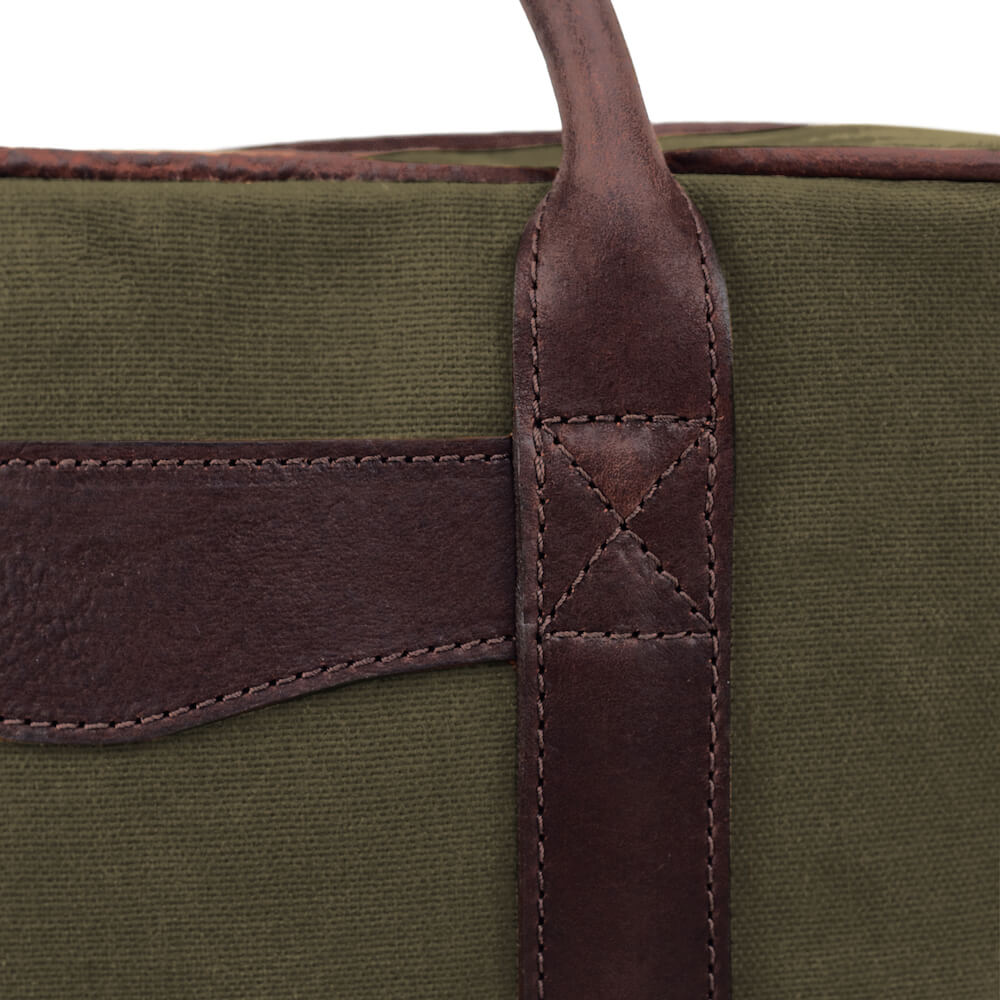 White Wing Waxed Canvas Deluxe Pistol Case Mission Mercantile Leather Goods