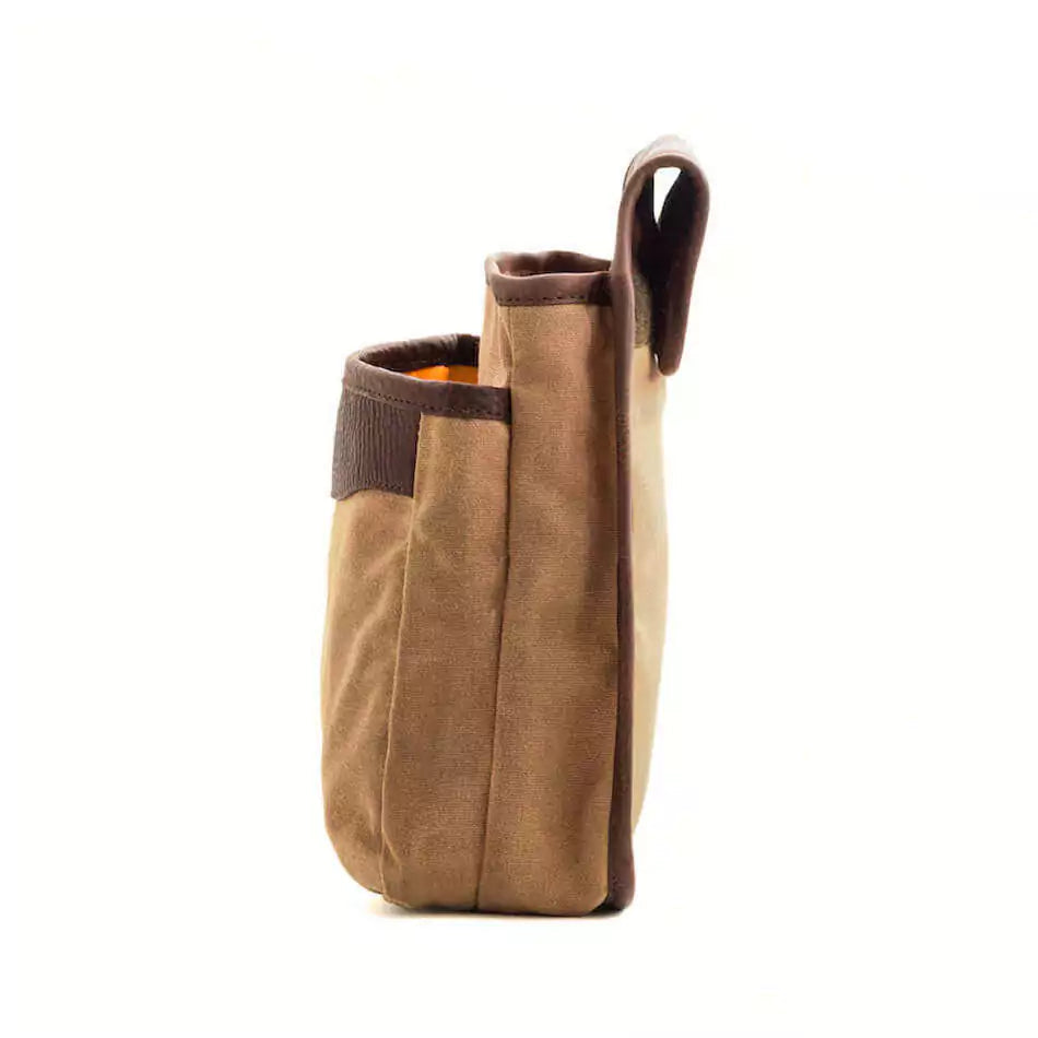 White Wing Waxed Canvas Hunting Double Belt Pouch Mission Mercantile Leather Goods