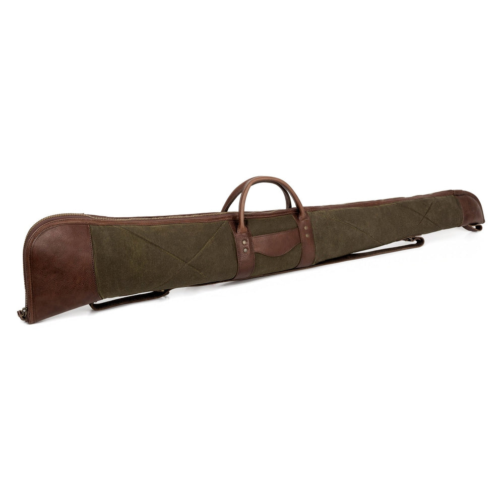 White Wing Waxed Canvas Hunting Shotgun Case Mission Mercantile Leather Goods