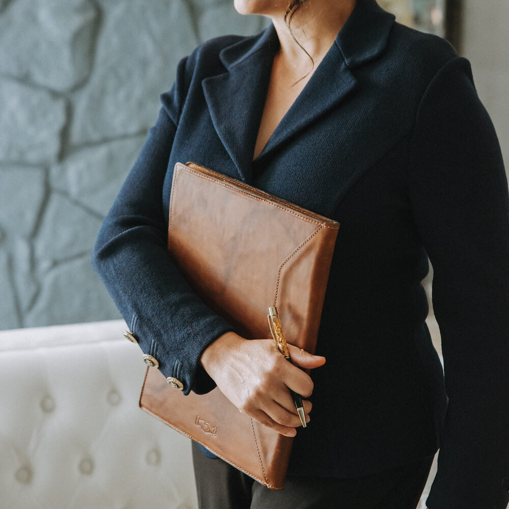 Benjamin Leather Padfolio Mission Mercantile Leather Goods