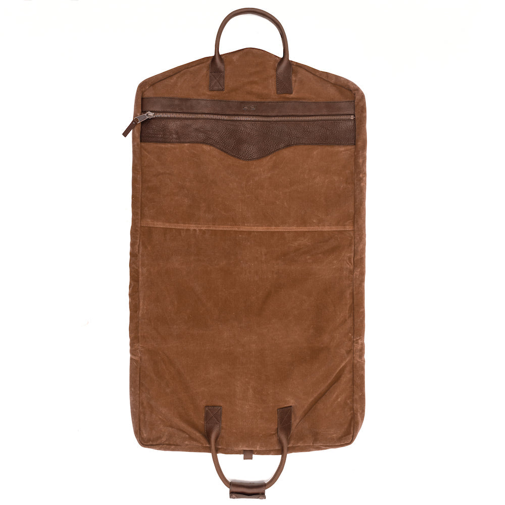 Campaign Waxed Canvas Garment Bag Mission Mercantile Leather Goods