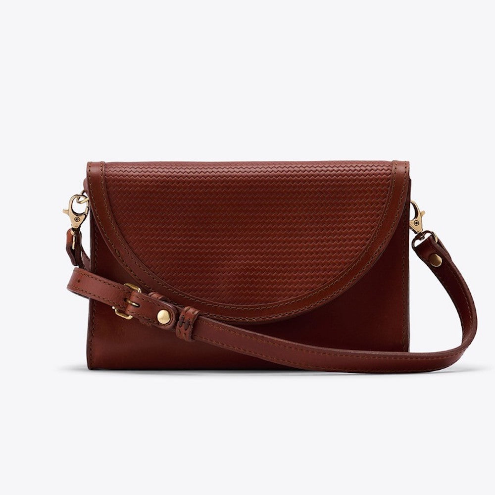 Nisolo Cleo Leather Convertible Crossbody Clutch Mission Mercantile Leather Goods