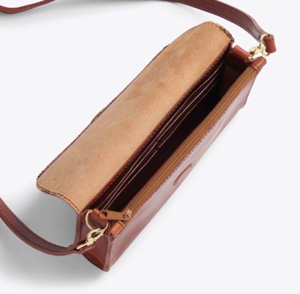 Nisolo Cleo Leather Convertible Crossbody Clutch Mission Mercantile Leather Goods