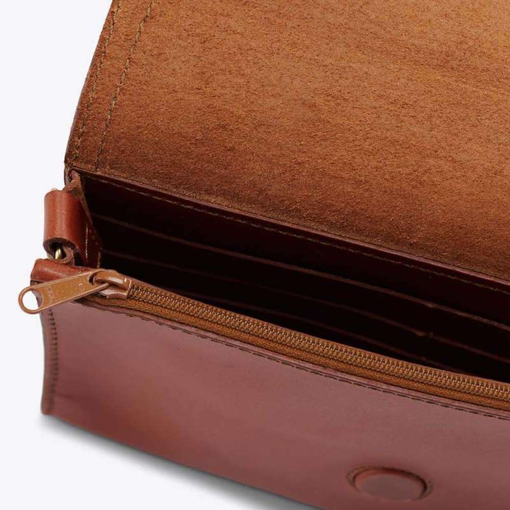 Nisolo Cleo Leather Convertible Crossbody Clutch Mission Mercantile Leather Goods