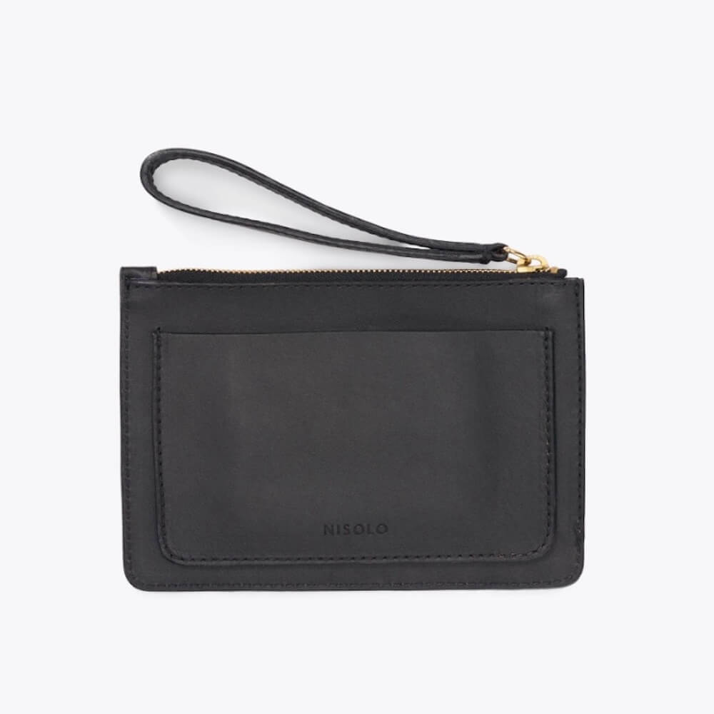 Nisolo Leather Go-To Wristlet Clutch Mission Mercantile Leather Goods