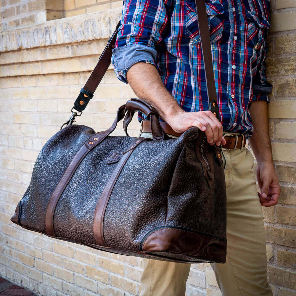 Theodore Leather Duffle Bag Mission Mercantile Leather Goods