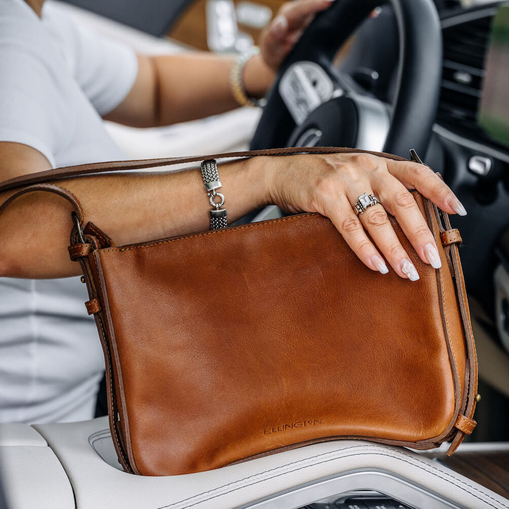 Ellington Leather Crossbody Purse Mission Mercantile Leather Goods