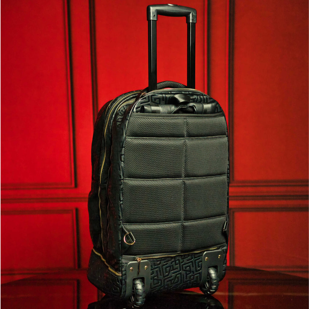 Black Monogram Leather Carry-On Roller Bag (Only 150 Made) Sole Premise