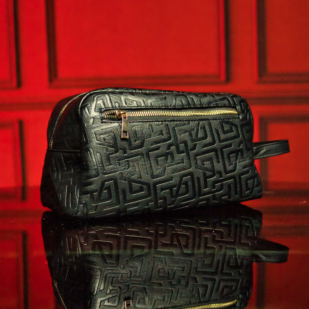 Black Monogram Leather Toiletry Bag Sole Premise