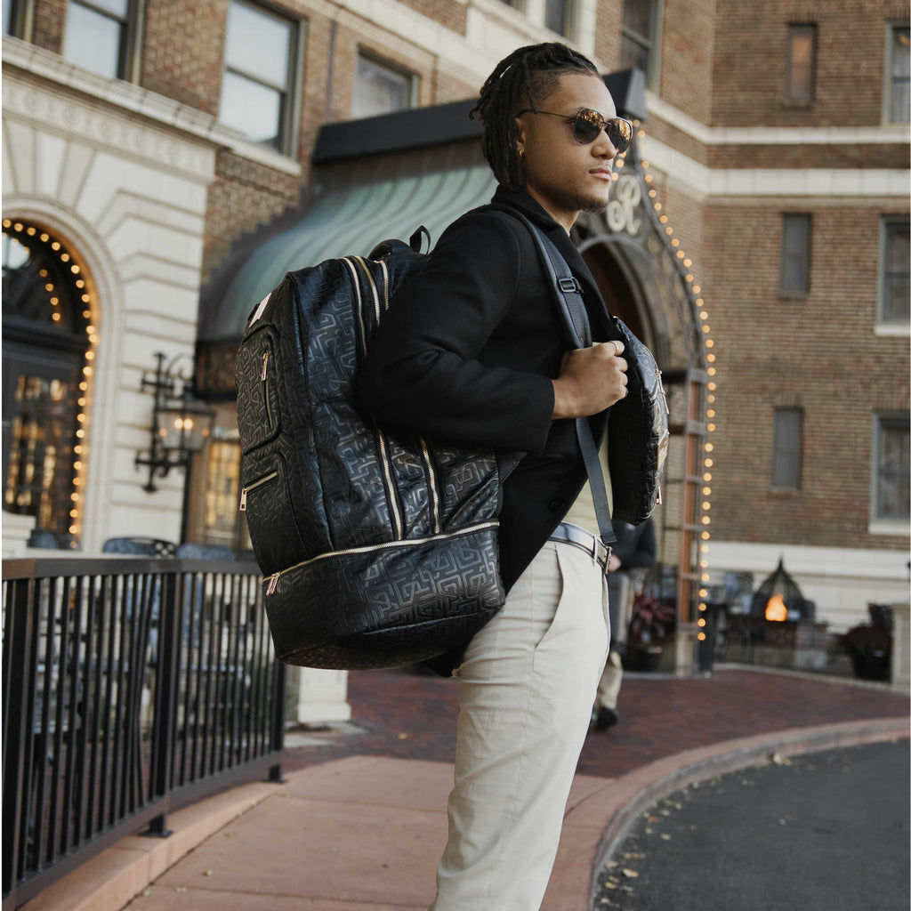 Black Monogram Leather Patented Carry-On Backpack (Only 150 Made) Sole Premise