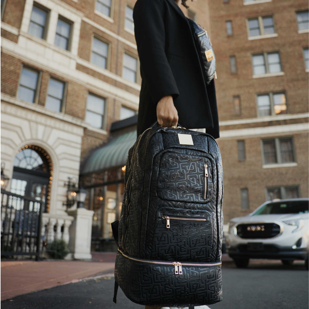 Black Monogram Leather Patented Carry-On Backpack (Only 150 Made) Sole Premise