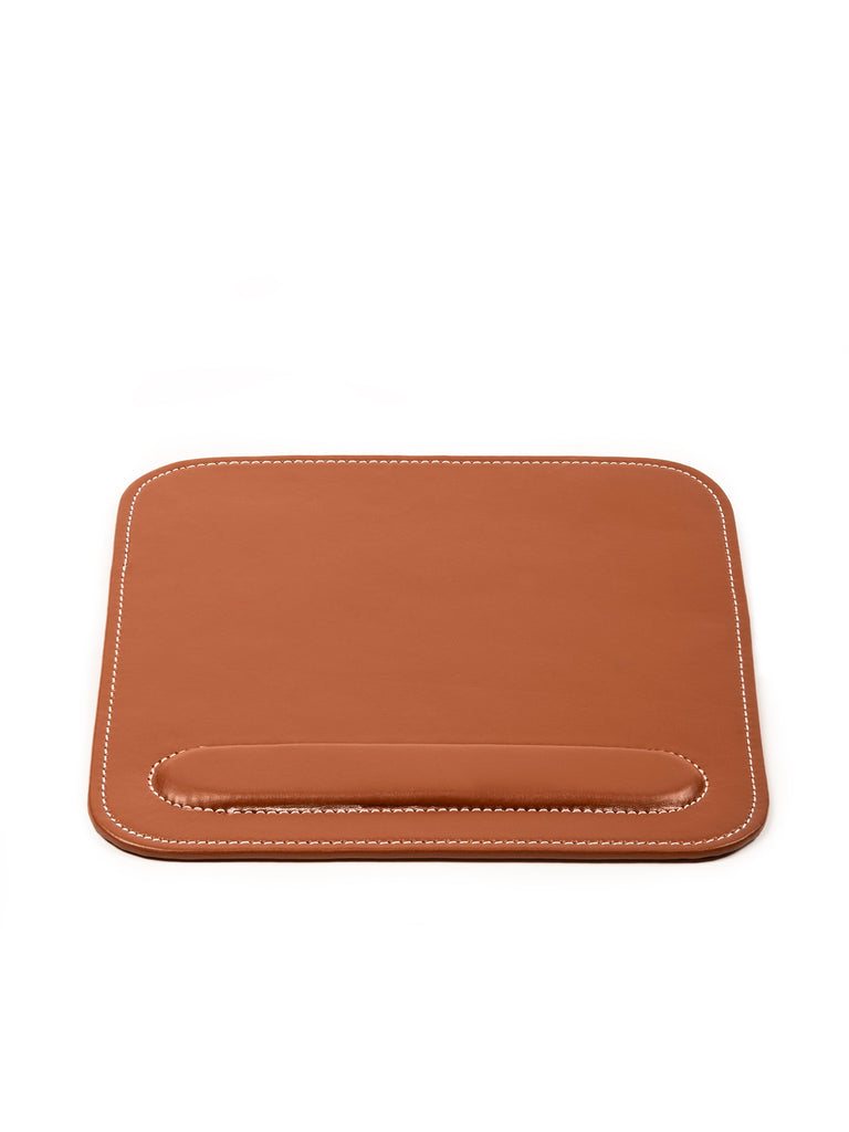 Leather Mouse Pad with Wrist Rest (set of 2) Classy Leather Bags