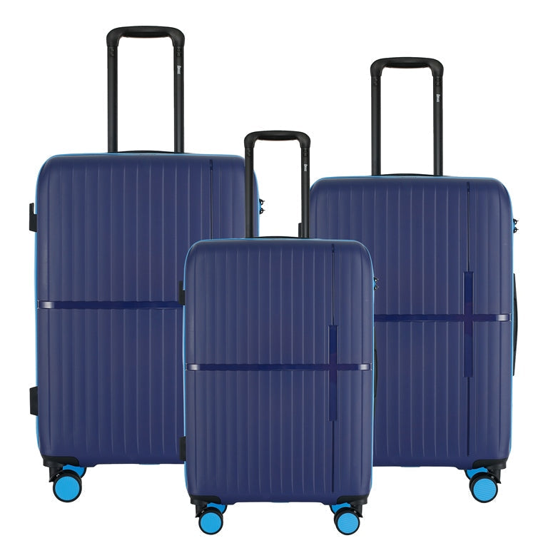 GALA 3-Piece Luggage Set – Polypropylene Hardshell, Lightweight, 360° Dual Spinning Wheels, Combo Lock - 20", 24", 28" Mirage Luggage