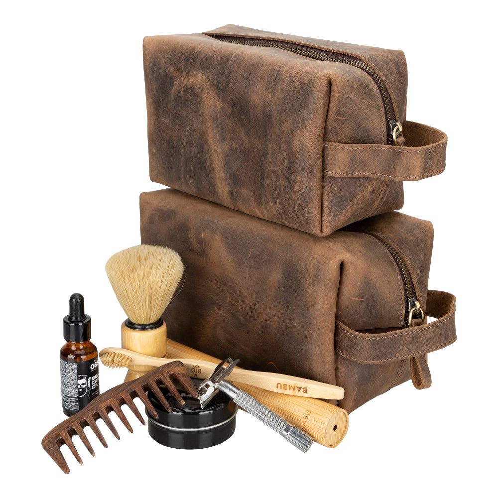 Eve Leather Dopp Kit, X Large Mizuri Leather