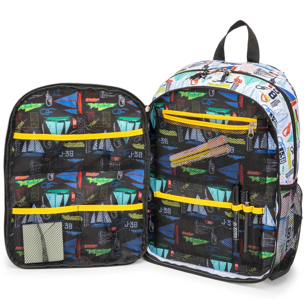 Kids Backpack for School | Sailboats | 16" Tall Travellty