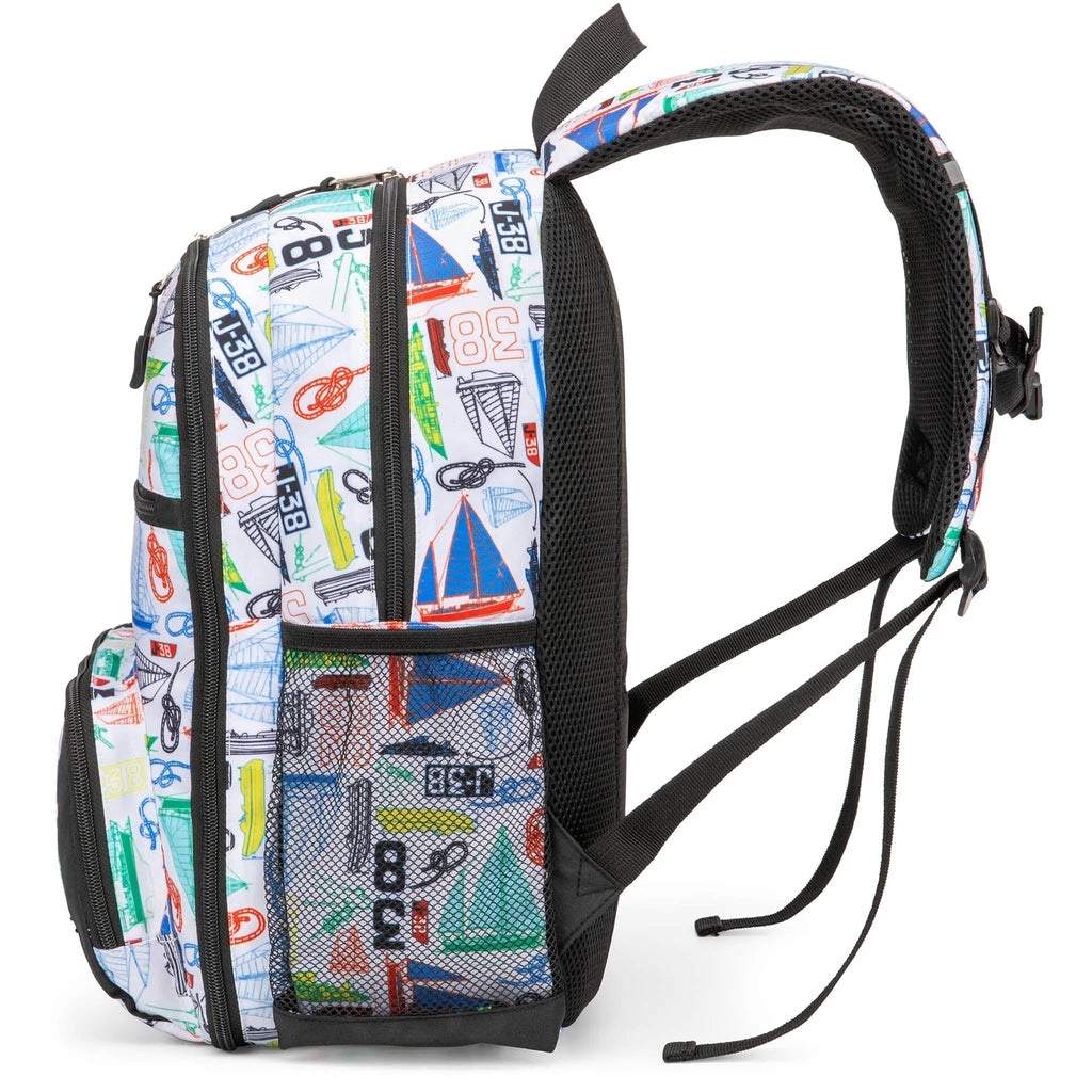 Kids Backpack for School | Sailboats | 16" Tall Travellty