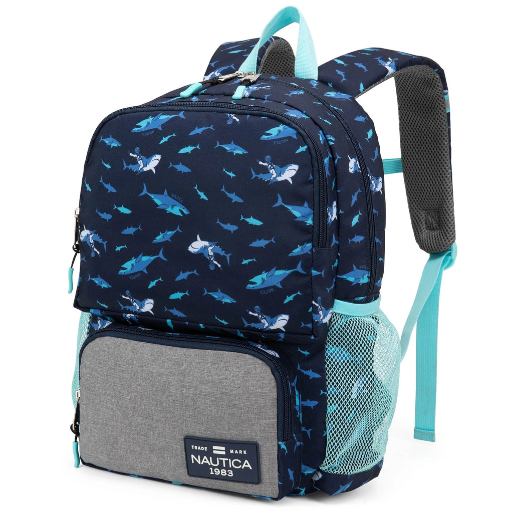 Kids Backpack for School | Shark Riders | 16" Tall Travellty