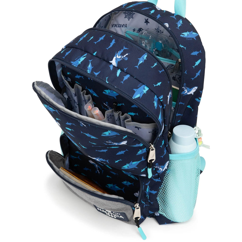 Kids Backpack for School | Shark Riders | 16" Tall Travellty