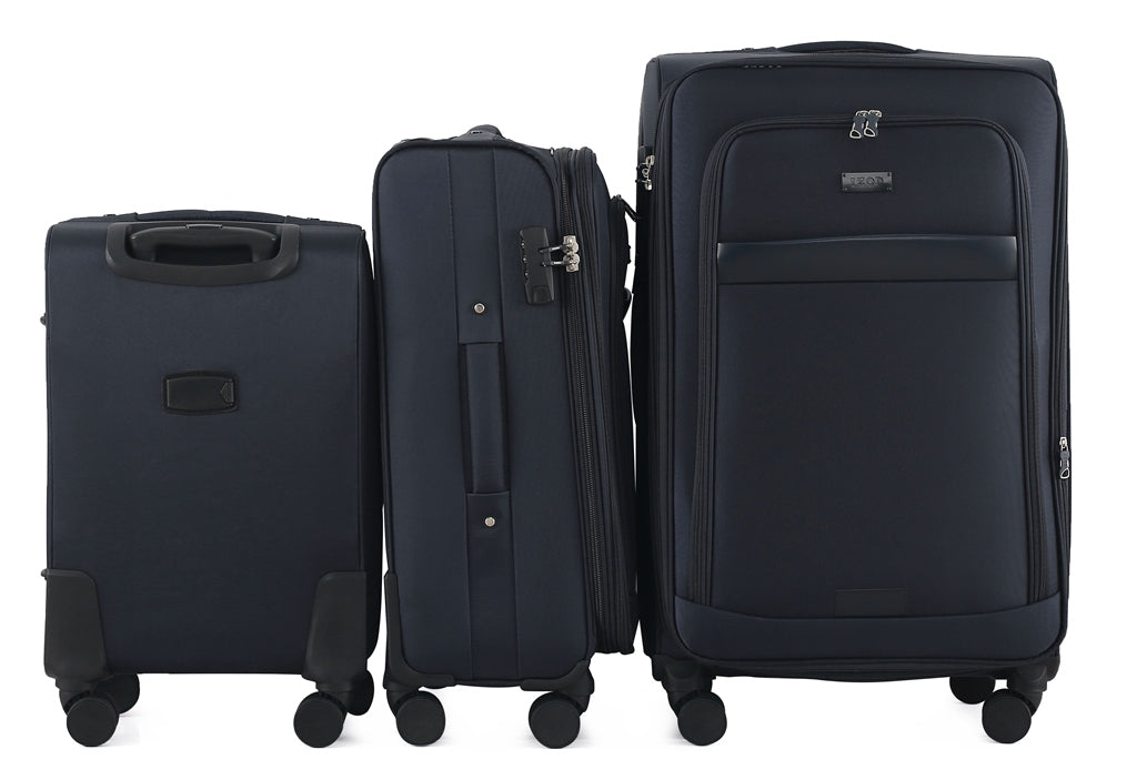 IZOD Noah Soft Shell Lightweight Expandable 360 Dual Spinning Wheels Combo Lock 28", 24", 20" 3 Piece Luggage Set Mirage Luggage