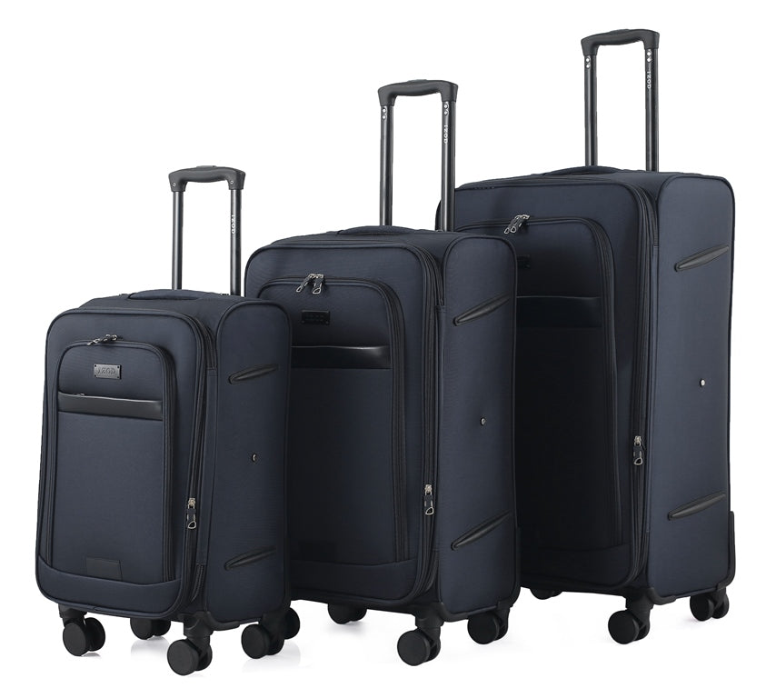 IZOD Noah Soft Shell Lightweight Expandable 360 Dual Spinning Wheels Combo Lock 28", 24", 20" 3 Piece Luggage Set Mirage Luggage