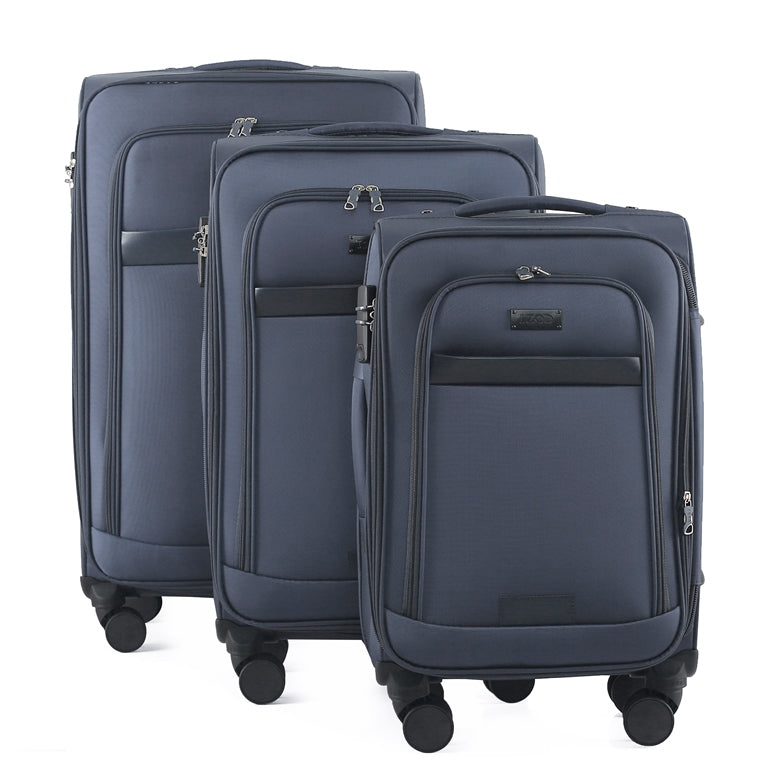 IZOD Noah Soft Shell Lightweight Expandable 360 Dual Spinning Wheels Combo Lock 28", 24", 20" 3 Piece Luggage Set Mirage Luggage