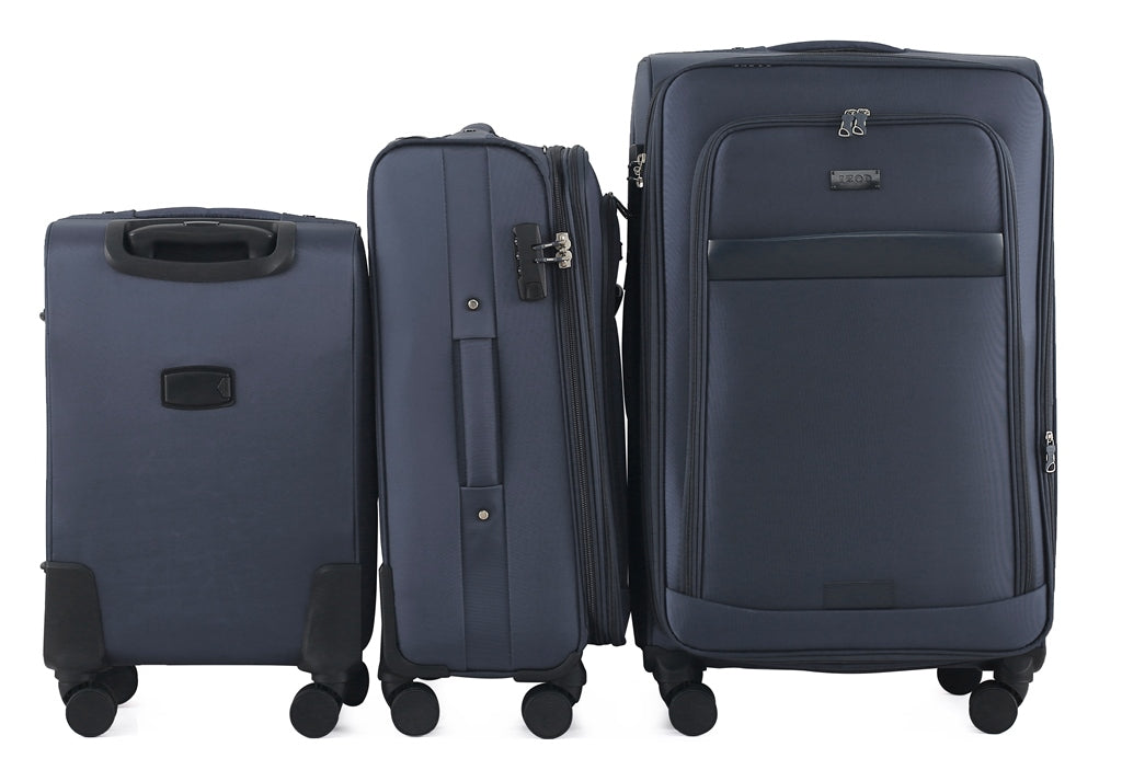IZOD Noah Soft Shell Lightweight Expandable 360 Dual Spinning Wheels Combo Lock 28", 24", 20" 3 Piece Luggage Set Mirage Luggage