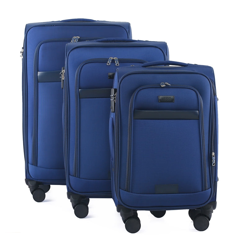 IZOD Noah Soft Shell Lightweight Expandable 360 Dual Spinning Wheels Combo Lock 28", 24", 20" 3 Piece Luggage Set Mirage Luggage