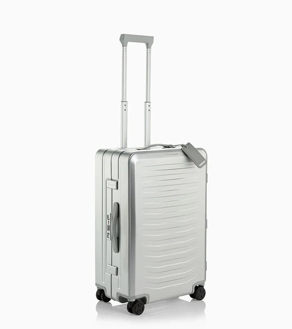 Bric's Porsche Designed 26" Medium Spinner Checked Aluminum Suitcase Brics