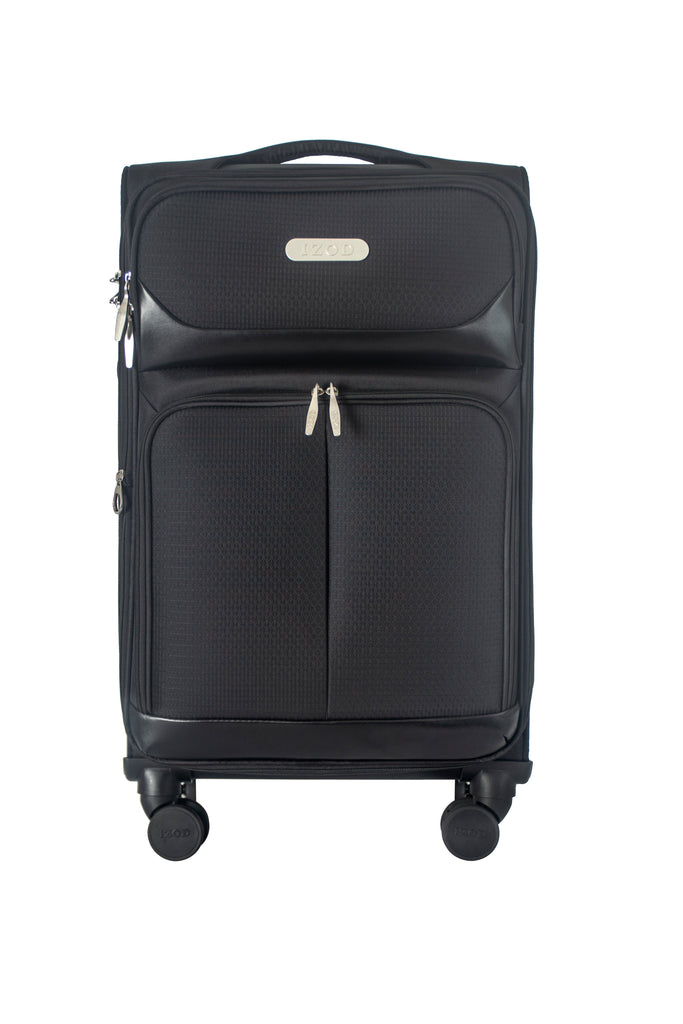 IZOD Ocean Soft Shell Lightweight Expandable 360 Dual Spinning Wheels Combo Lock 28", 24", 20" 3 Piece Luggage Set - LuggageDesigners