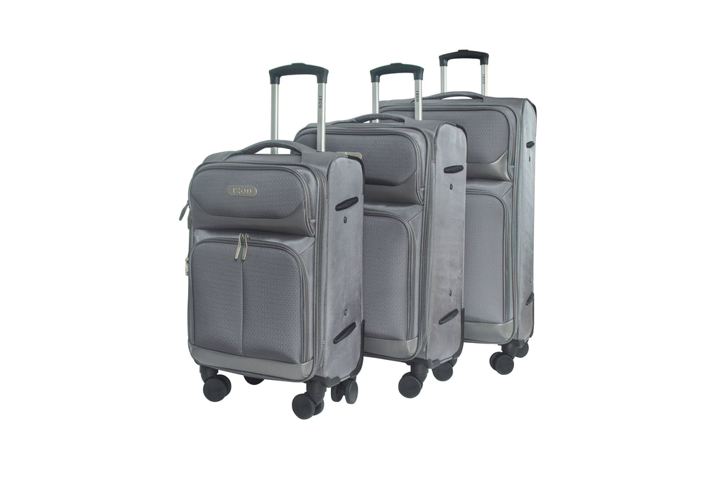 IZOD Ocean Soft Shell Lightweight Expandable 360 Dual Spinning Wheels Combo Lock 28", 24", 20" 3 Piece Luggage Set - LuggageDesigners