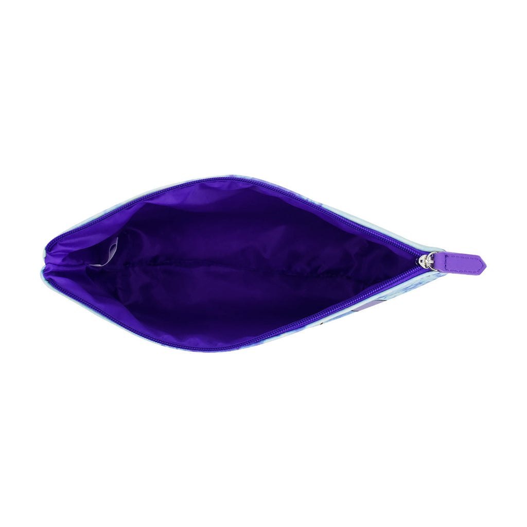 Disney Stitch Tie Dye Purple Wedge Cosmetic Bag Ful Luggage