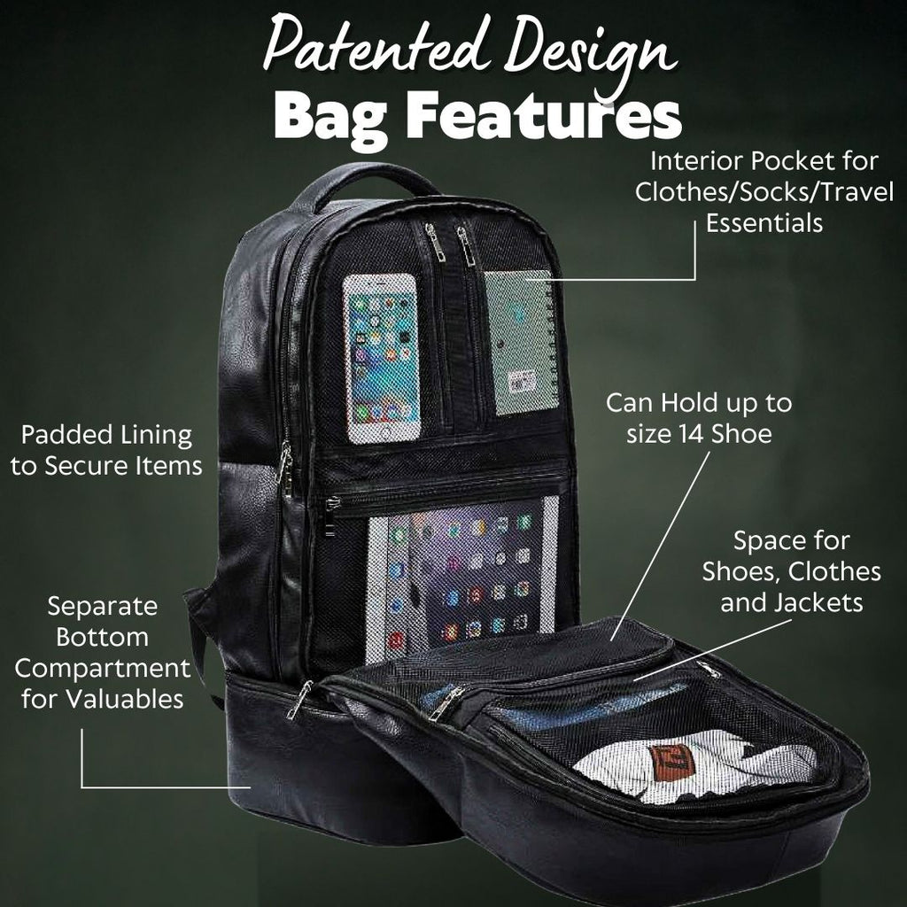 Baby Blue Leather Patented Carry-On Backpack (Only 300 Made) Sole Premise