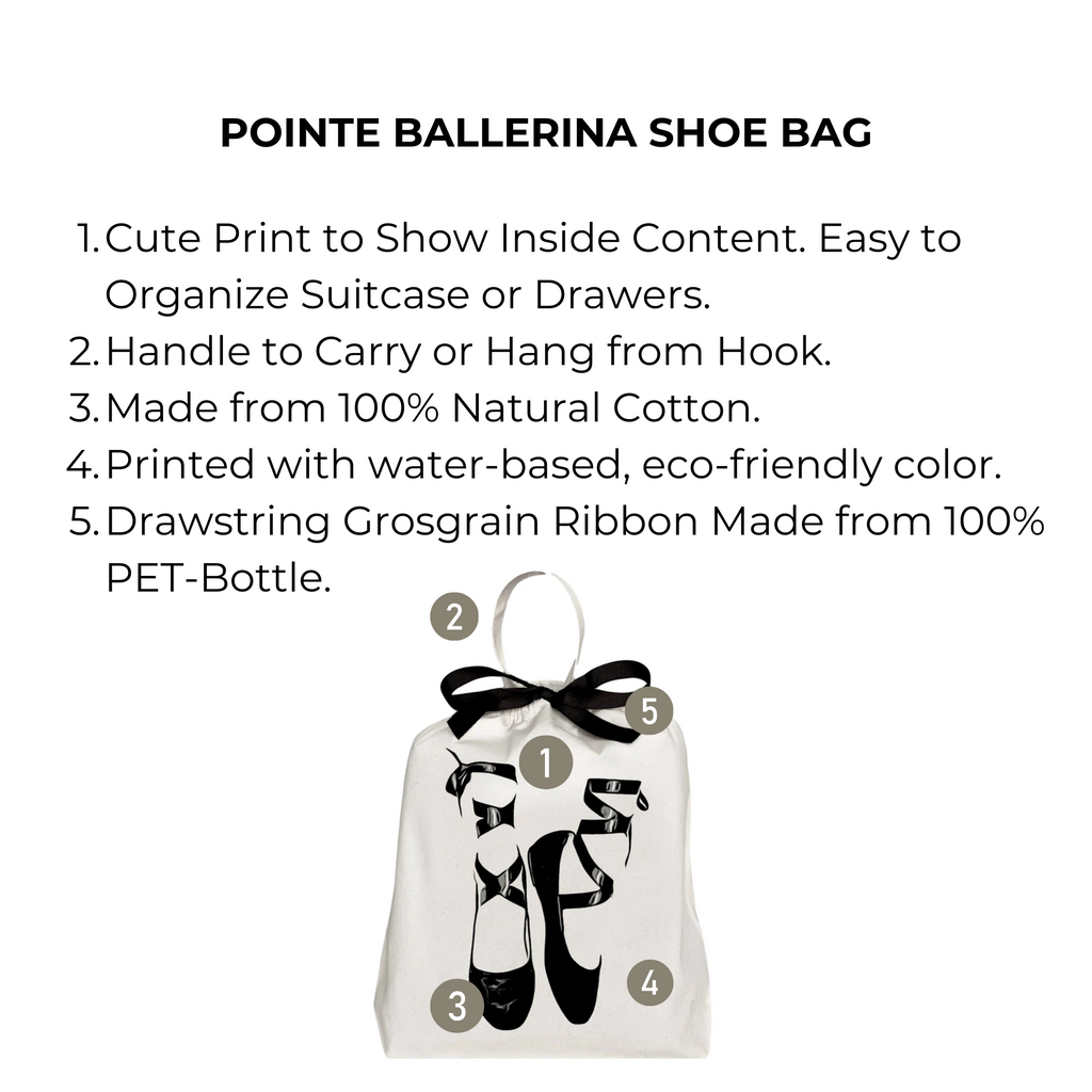 Pointe Ballerina Shoe Bag, Cream Bag-all