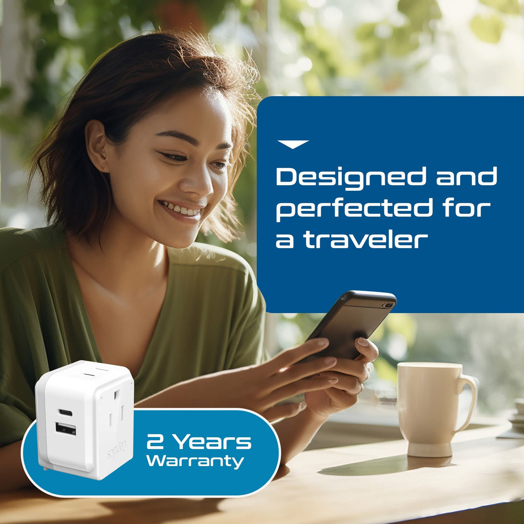 Africa Travel Adapter Set | Type E/F, G, M - USB & USB-C Ports + 2 US Outlets (PAK-AF) Ceptics