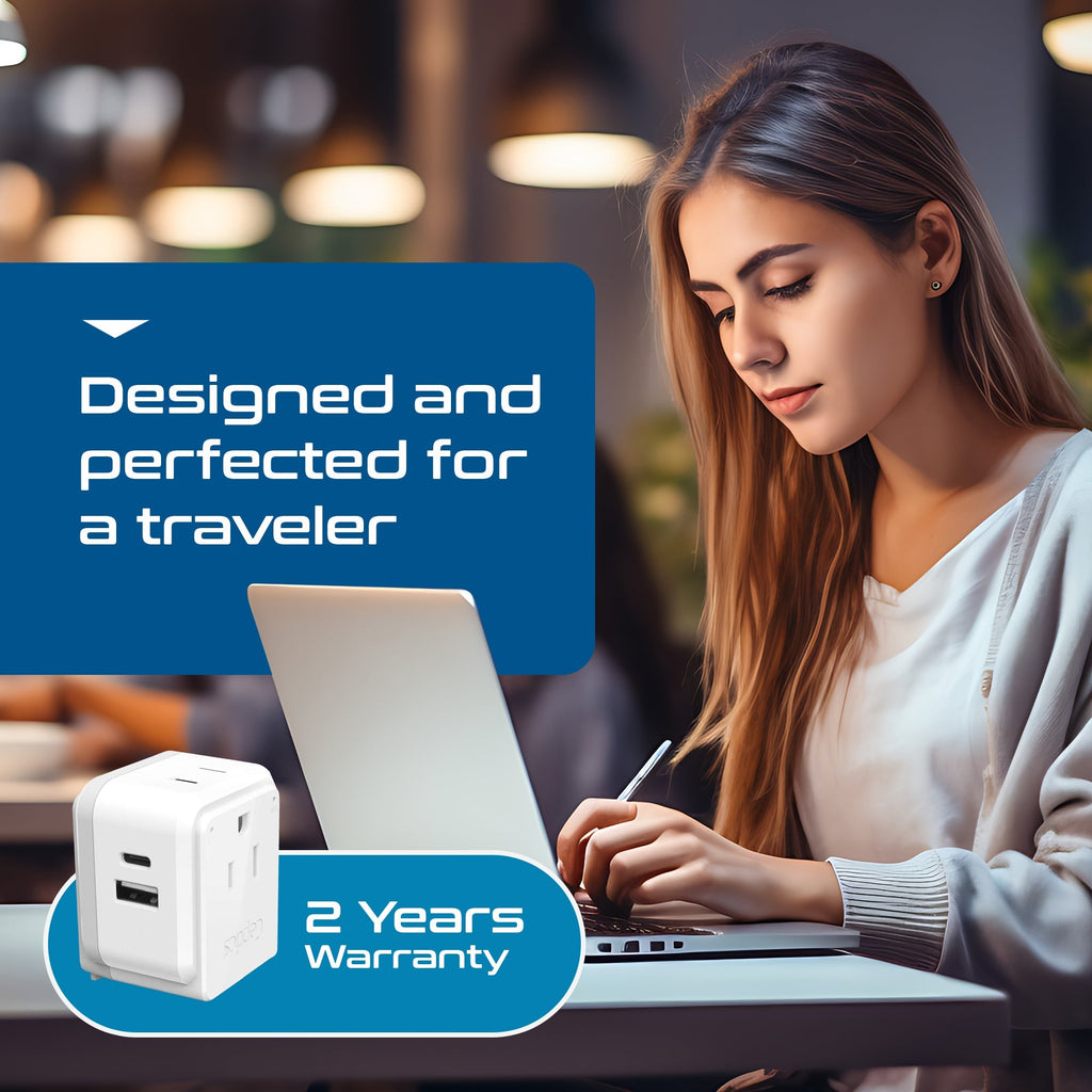 Complete International 13 Travel Adapter Set | USB & USB-C Ports + 2 US Outlets (PAK-ALL) Ceptics