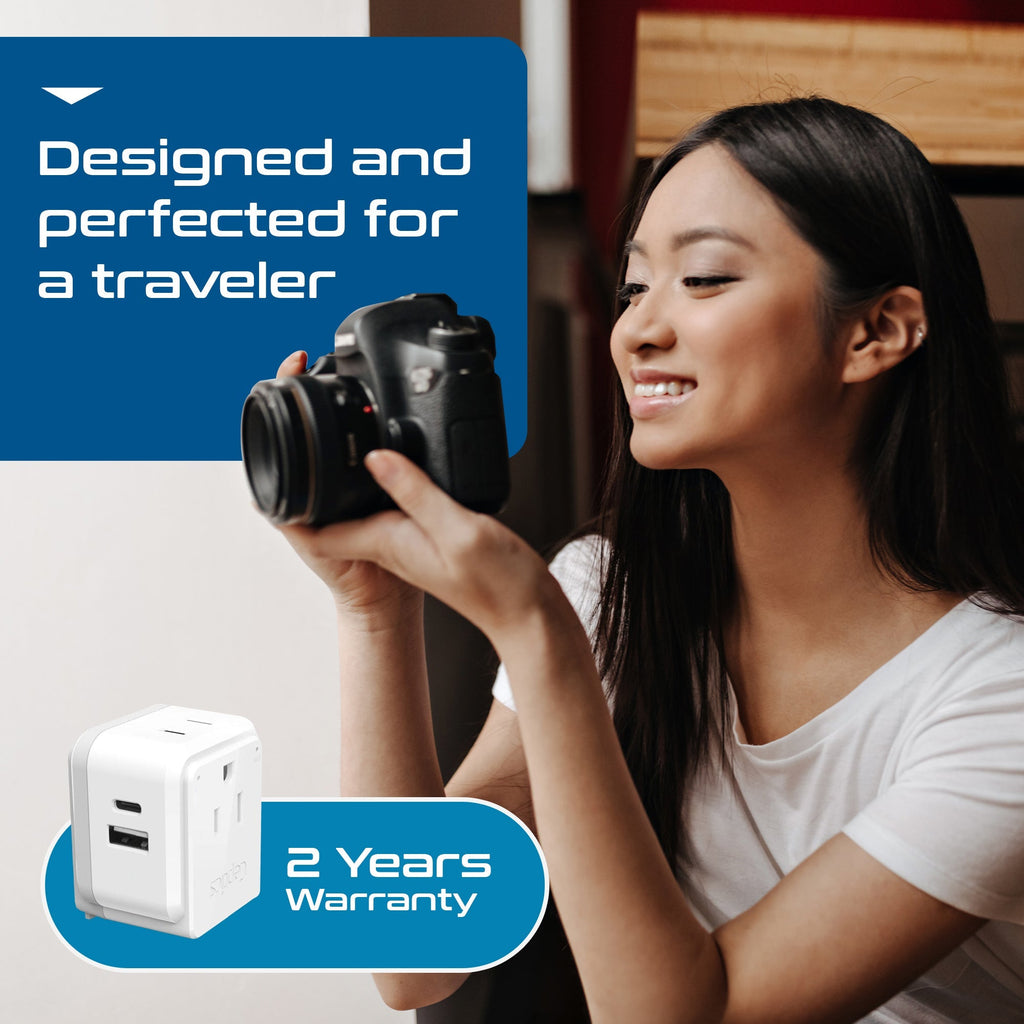 Brazil Travel Plug Adapter Set | Type C, N - 1 USB & 1 USB-C 3.1A + 2 USA Socket (PAK-BR) Ceptics