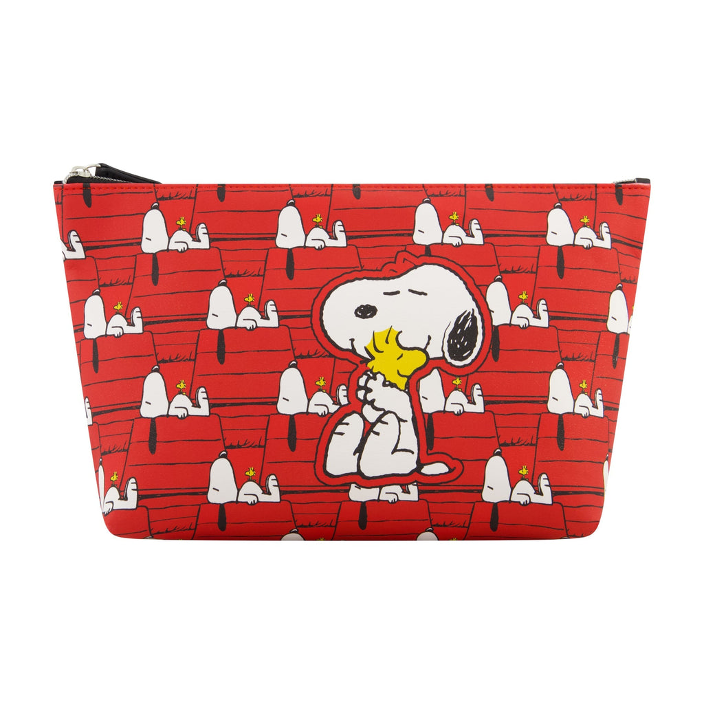 Snoopy & Woodstock Red All over Print Trapezoid Cosmetic Case Ful Luggage