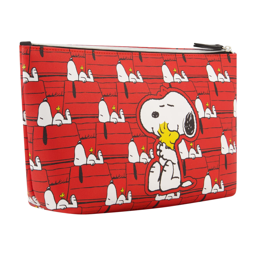 Snoopy & Woodstock Red All over Print Trapezoid Cosmetic Case Ful Luggage