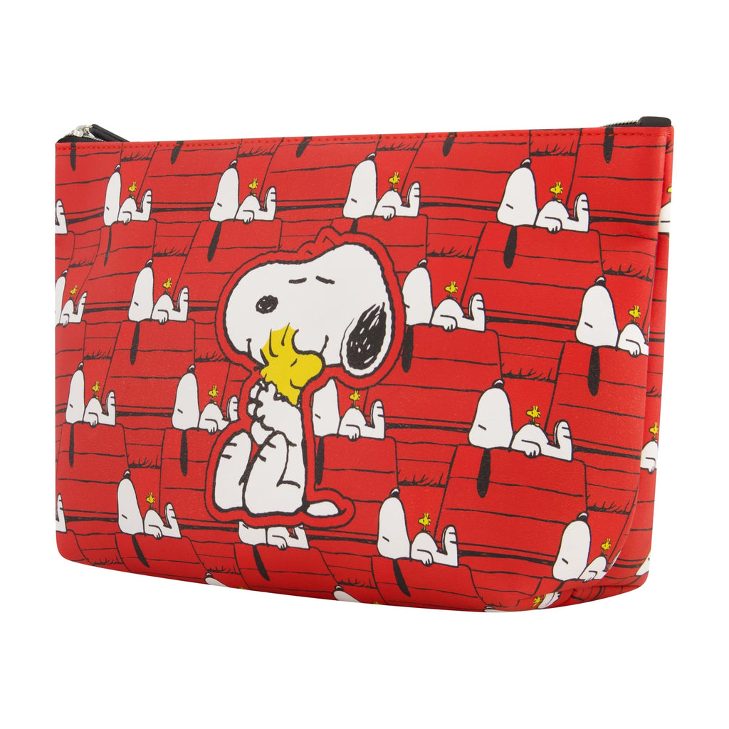 Snoopy & Woodstock Red All over Print Trapezoid Cosmetic Case Ful Luggage