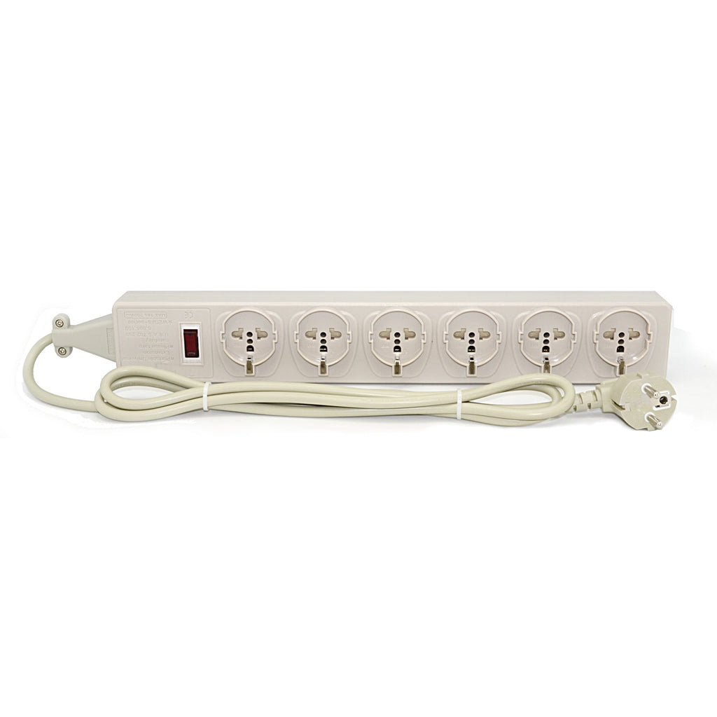 European Power Strip 6x Schuko Outlet Cord Heavy Duty (PS-6U) Ceptics