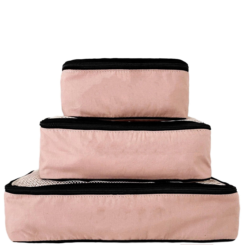 Personalized Packing Cubes, 3-pack Pink/Blush Bag-all